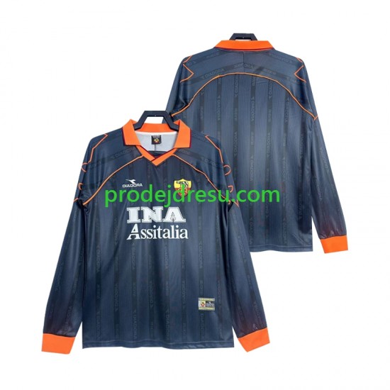 AS Řím Dresy Fotbal 2000 Retro Muž Alternativní 1999 Dlouhý rukáv