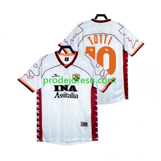 AS Řím Dresy Fotbal Totti 10 2000 Retro Muž Venkovní 1999 Krátký rukáv