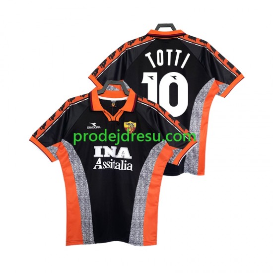 AS Řím Dresy Fotbal Totti 10 Retro Muž Alternativní 1998 1999 Krátký rukáv