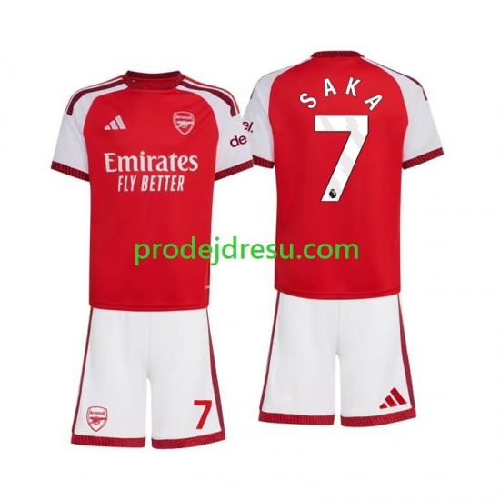 Arsenal Dresy Fotbal Bukayo Saka 7 Dětský Domácí 2026-2027 Krátký rukáv