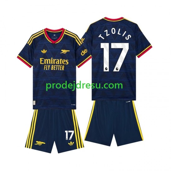 Arsenal Dresy Fotbal Christos Tzolis 17 Dětský Venkovní 2026-2027 Krátký rukáv
