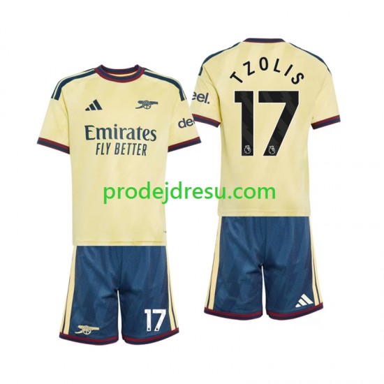 Arsenal Dresy Fotbal Christos Tzolis 17 Dětský Alternativní 2026-2027 Krátký rukáv