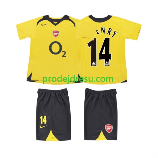 Arsenal Dresy Fotbal Thierry Henry 14 2005 Retro Dětský Venkovní 2006 Krátký rukáv