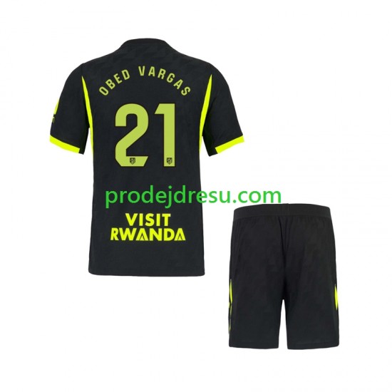 Atlético Madrid Dresy Fotbal Obed Vargas 21 Dětský Venkovní 2026-2027 Krátký rukáv