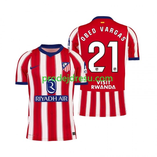 Atlético Madrid Dresy Fotbal Obed Vargas 21 Muž Domácí 2026-2027 Krátký rukáv