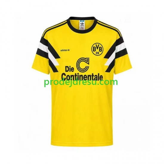 Borussia Dortmund Dresy Fotbal 1989 Retro Muž Domácí Krátký rukáv
