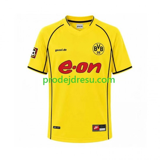 Borussia Dortmund Dresy Fotbal Retro Muž Domácí 2002 Krátký rukáv