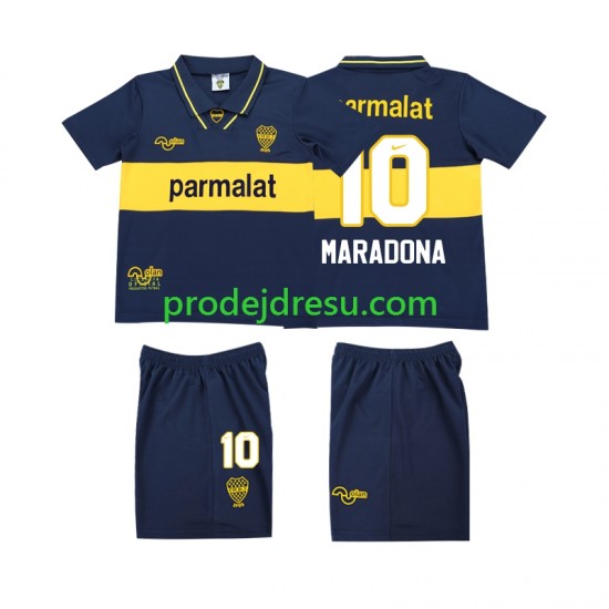 CA Boca Juniors Dresy Fotbal MARADONA 10 1993 1995 Retro Dětský Domácí Krátký rukáv