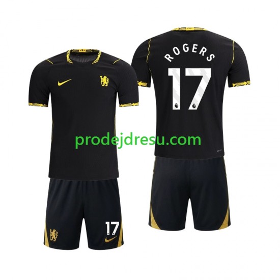 Dresy Fotbal Chlesea Morgan Rogers 17 Dětský Venkovní 2026-2027 Krátký rukáv
