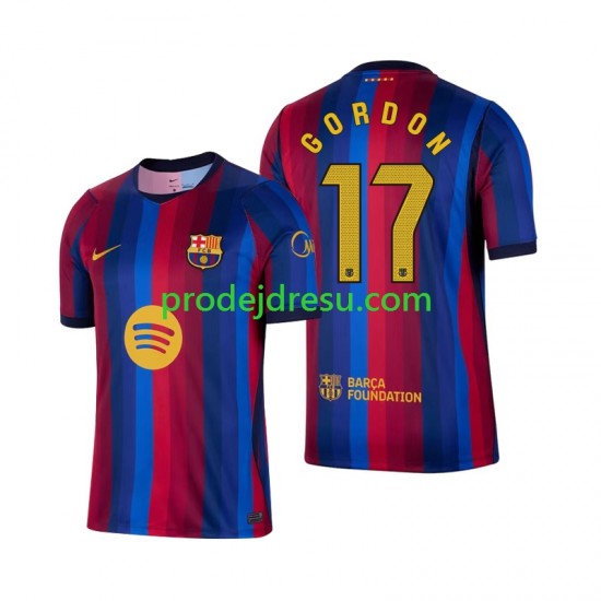 FC Barcelona Dresy Fotbal Anthony Gordon 17 Muž Domácí 2026-2027 Krátký rukáv