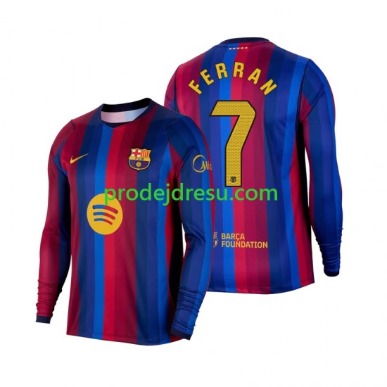 FC Barcelona Dresy Fotbal Ferran Torres 7 Muž Domácí 2026-2027 Dlouhý rukáv