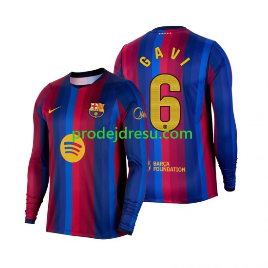 FC Barcelona Dresy Fotbal Gavi 6 Muž Domácí 2026-2027 Dlouhý rukáv
