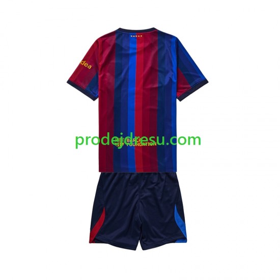 FC Barcelona Dresy Fotbal Dětský Domácí 2026-2027 Krátký rukáv