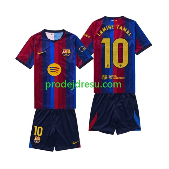 FC Barcelona Dresy Fotbal Lamine Yamal 10 Dětský Domácí 2026-2027 Krátký rukáv