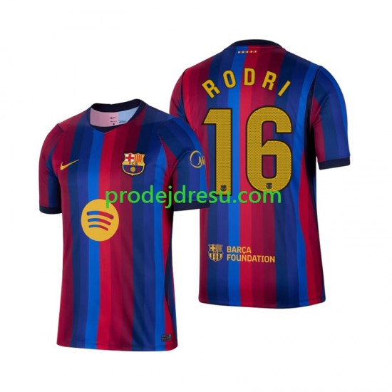 FC Barcelona Dresy Fotbal Rodri 16 Muž Domácí 2026-2027 Krátký rukáv