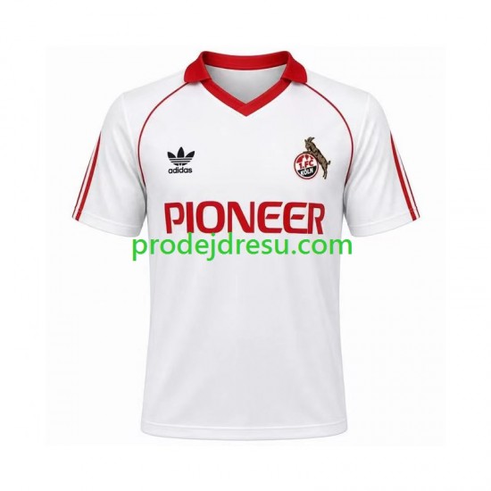 FC Köln Dresy Fotbal 1980 1981 Retro Muž Domácí Krátký rukáv