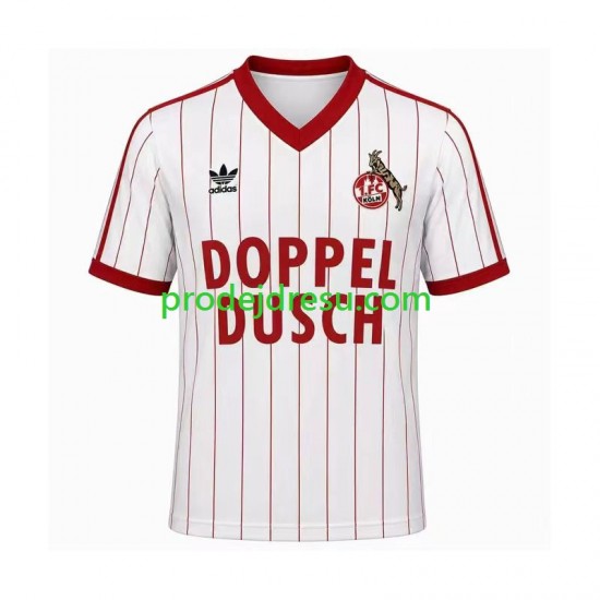 FC Köln Dresy Fotbal 1982 1983 Retro Muž Domácí Krátký rukáv