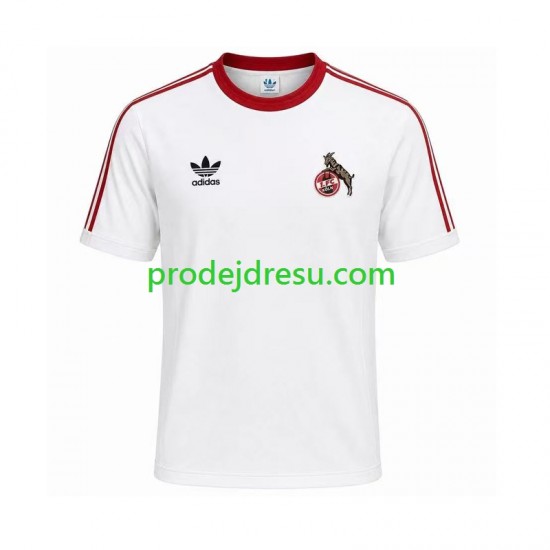 FC Köln Dresy Fotbal 1986 1987 Retro Muž Domácí Krátký rukáv
