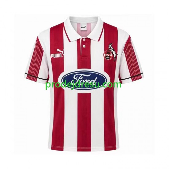 FC Köln Dresy Fotbal 1995 1996 Retro Muž Domácí Krátký rukáv