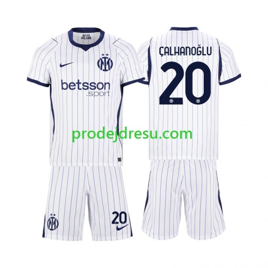 Inter Milán Dresy Fotbal Hakan Calhanoglu 20 Dětský Venkovní 2026-2027 Krátký rukáv