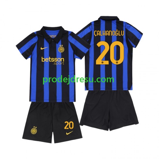 Inter Milán Dresy Fotbal Hakan Calhanoglu 20 Dětský Domácí 2026-2027 Krátký rukáv