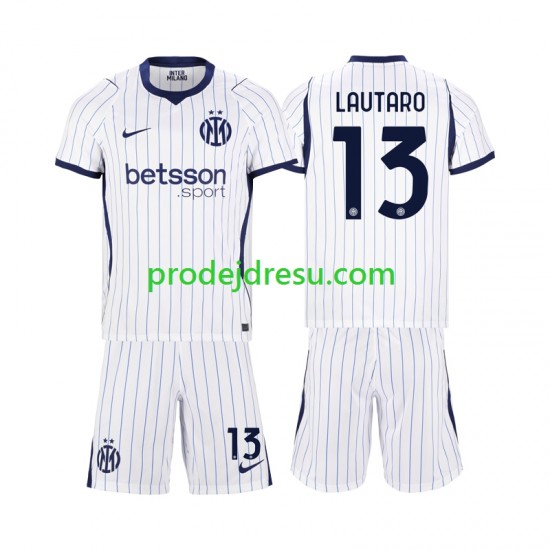 Inter Milán Dresy Fotbal Lautaro Martinez 13 Dětský Venkovní 2026-2027 Krátký rukáv