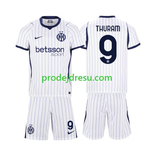 Inter Milán Dresy Fotbal Marcus Thuram 9 Dětský Venkovní 2026-2027 Krátký rukáv