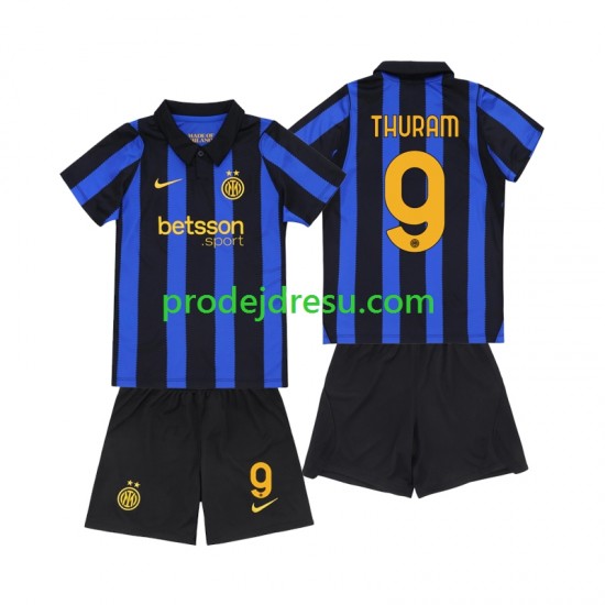 Inter Milán Dresy Fotbal Marcus Thuram 9 Dětský Domácí 2026-2027 Krátký rukáv