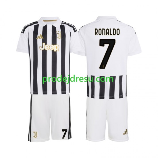Juventus Dresy Fotbal Cristiano Ronaldo 7 Dětský Domácí 2026-2027 Krátký rukáv