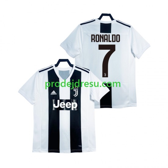 Juventus Dresy Fotbal Cristiano Ronaldo 2018 2019 Retro Muž Domácí Krátký rukáv