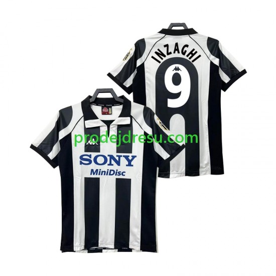 Juventus Dresy Fotbal INZAGHI 9 1997 Retro Muž Domácí 1998 Krátký rukáv