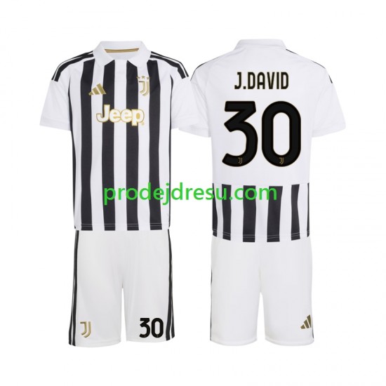 Juventus Dresy Fotbal Jonathan David 30 Dětský Domácí 2026-2027 Krátký rukáv