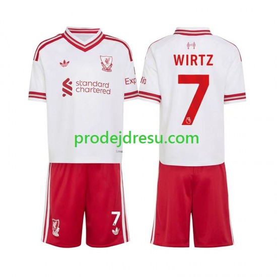 Liverpool Dresy Fotbal Florian Wirtz 7 Dětský Venkovní 2026-2027 Krátký rukáv