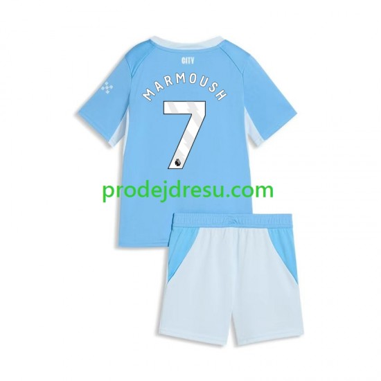 Manchester City Dresy Fotbal Omar Marmoush 7 Dětský Domácí 2026-2027 Krátký rukáv