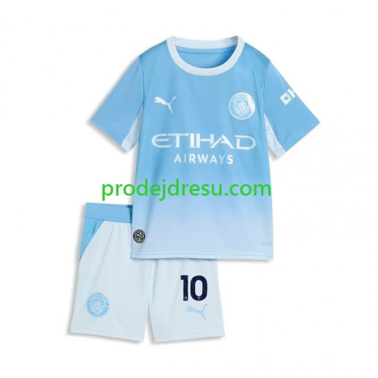 Manchester City Dresy Fotbal Rayan Cherki 10 Dětský Domácí 2026-2027 Krátký rukáv