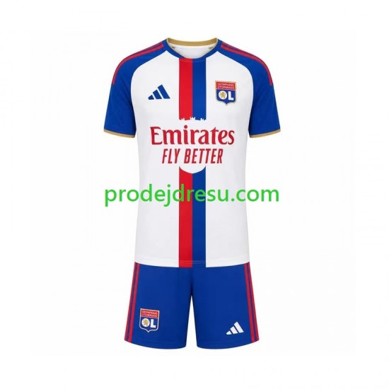Olympique Lyonnais Dresy Fotbal Dětský Venkovní 2026-2027 Krátký rukáv