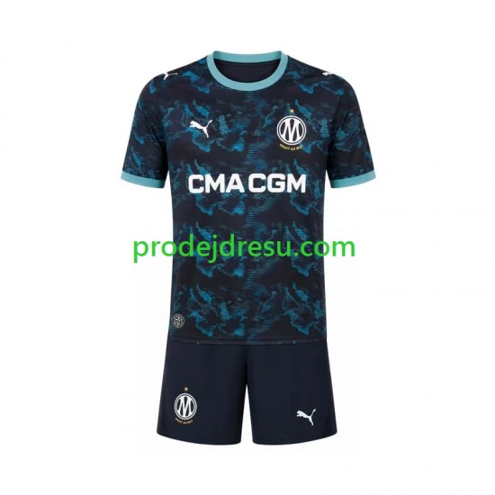 Olympique Marseille Dresy Fotbal Dětský Venkovní 2026-2027 Krátký rukáv