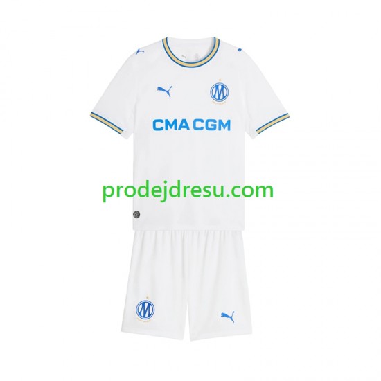 Olympique Marseille Dresy Fotbal Dětský Domácí 2026-2027 Krátký rukáv