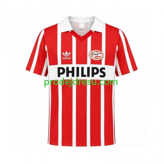 PSV Eindhoven Dresy Fotbal 1990 Retro Muž Domácí Krátký rukáv
