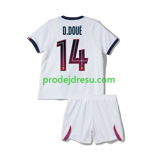 Paris Saint-Germain Dresy Fotbal Desire Doue 14 Dětský Venkovní 2026-2027 Krátký rukáv