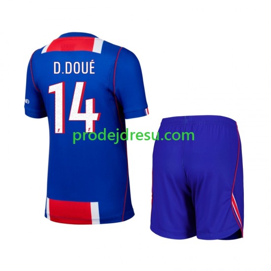 Paris Saint-Germain Dresy Fotbal Desire Doue 14 Dětský Domácí 2026-2027 Krátký rukáv