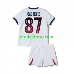Paris Saint-Germain Dresy Fotbal Joao Neves 87 Dětský Venkovní 2026-2027 Krátký rukáv