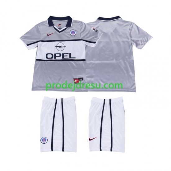 Paris Saint-Germain Dresy Fotbal 2000 2001 Retro Dětský Venkovní Krátký rukáv