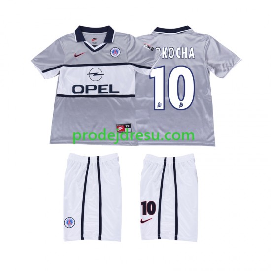 Paris Saint-Germain Dresy Fotbal OKOCHA 10 2000 2001 Retro Dětský Venkovní Krátký rukáv