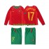 Portugalsko Dresy Fotbal Cristiano Ronaldo 17 Retro Dětský Domácí 2004 Dlouhý rukáv