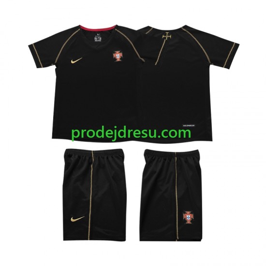 Portugalsko Dresy Fotbal Retro Dětský Venkovní 2006 Krátký rukáv