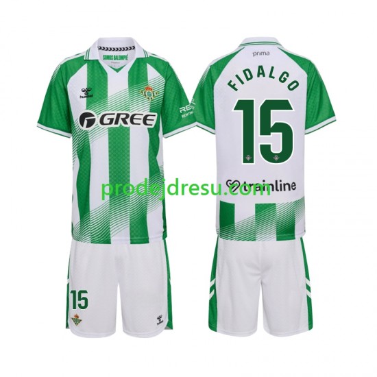 Real Betis Dresy Fotbal Fidalgo 15 Dětský Domácí 2026-2027 Krátký rukáv