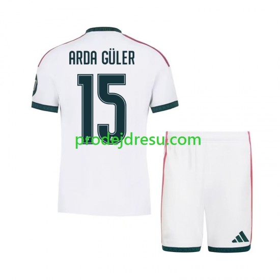 Real Madrid Dresy Fotbal Arda Guler 15 Dětský Domácí 2026-2027 Krátký rukáv