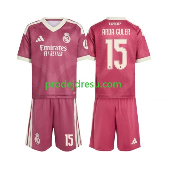 Real Madrid Dresy Fotbal Arda Guler 15 Dětský Alternativní 2026-2027 Krátký rukáv