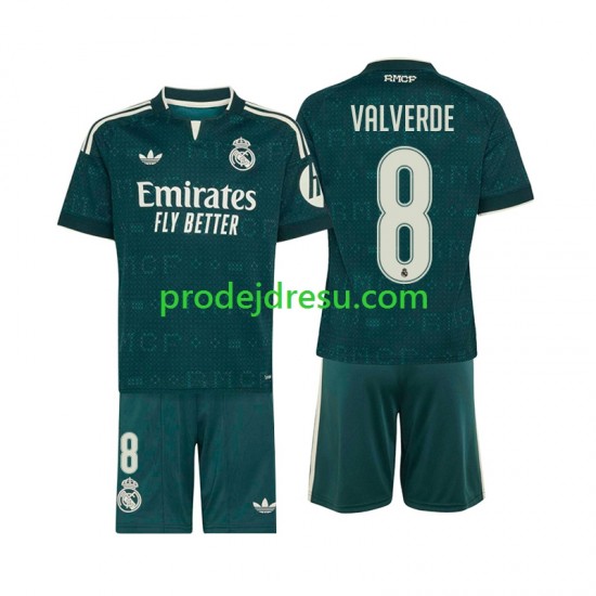 Real Madrid Dresy Fotbal Federico Valverde 8 Dětský Venkovní 2026-2027 Krátký rukáv